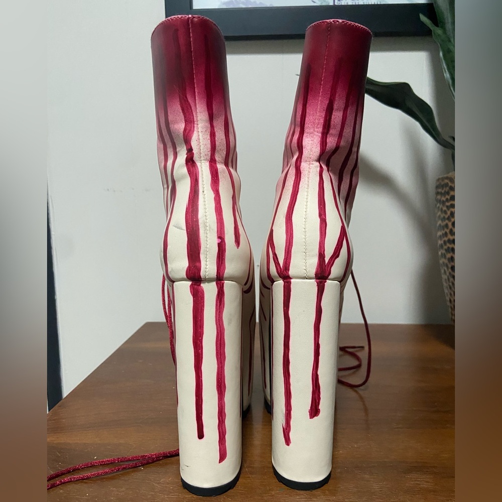Dolls Kill Blood Drip Boots - Picture 4 of 11